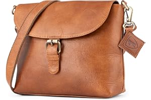 Berliner Bags Vintage Sac à Main Femme Bandoulière Catalina, Petit Sac a Main en Cuir, Sacs Marron Femme