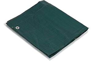 KAV 1.80 x 1.20m (4 x 6 FT) Green Waterproof Tarpaulin Tarpoline tarpaulins Tarp for Universal Covering Garden Furniture, Camping, Roof Caravan Building site Ground Sheet with Eyelets 120 GSM