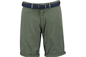 GEO NORWAY PLAGEO Men - Bermuda Chino da uomo con cintura - Bermuda corti corti Cargo in cotone - Pantaloncini taglia regolare estate: comfort - Pants Lavaggio in Machine