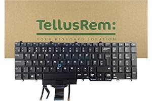 TellusRem replacement UK backlit keyboard for Dell Latitude E5550 E5570 5580 5590