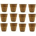 B S NATURAL Brown Clay Indian Traditional Teacup (Pack of 12)