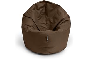 ‎BUBIBAG BuBiBag Sitzsack für Kinder und Jugendliche - Indoor und Outdoor Sitzkissen oder als Gaming Sitzsack, geliefert mit Füllung (70 cm Durchmesser, braun)