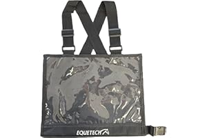 Equetech Eventing Cross Country Number Bib – Black Equestrian Rider Competition Bib
