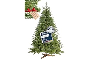 ‎MENZ Premium Weihnachtsbaum künstlich 180 cm – Hochwertiger Tannenbaum mit 10 Jahre Garantie, naturgetreu, extrem dichte Zweige, Holzständer, künstlicher Christmas Tree