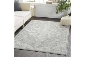 ARTISTIC WEAVERS Surya Asmara Vintage Rug - Area Rugs Living Room, Hallway Floor, Kitchen, Traditional Multicoloured Boho Rug, Easy Care Pile, Bohemian Large Rug 120x170cm Medium Grey Rug