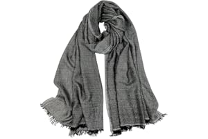 DAMILY Écharpe Homme Douce Coton, Foulard Écharpe Longue Chale Stole pour Automne, Chaud Echarpe Chaude pour les Hommes, 95x195 cm