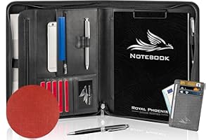 Royal Phoenix® Business Schreibmappe A4 'Falcon' - Hochwertige Businessmappe mit Reißverschluss - inkl. Kreditkartenetui + weiteren EXTRAS - Dokumentenmappe aus hochwertigem Kunstleder in Rubinrot