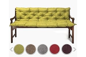 sunnypillow Bankauflage Stuhlkissen Bankkissen 190 x 50 x 50 cm Sitzkissen und Rückenkissen für Hollywoodschaukel Polsterauflage Auflage für Gartenbank viele Farben und Größen zur Auswahl Grün