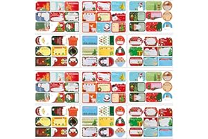 PYBINGCW Christmas Sealing Sticker Christmas Stickers Labels Christmas Name Seal sticker12 Pieces of 108 Pieces, Christmas Element Name Label Christmas Label Stickers Decorate Christmas Accessories