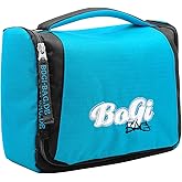 BoGi Bag Kulturbeutel XL 4 Liter blau schwarz Kulturtasche Waschtasche Kosmetiktasche mit Spiegel