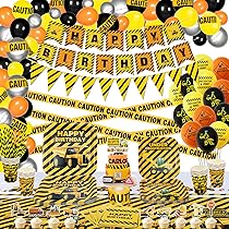Bymivofun Set Di Forniture Per Feste Compleanno Di Costruzione, Per 16 Ospiti, Carta Ingegneria Veicolo Auto Da Costruzione, Per Bambini Decorazione Festa Di Compleanno A Tema Doccia