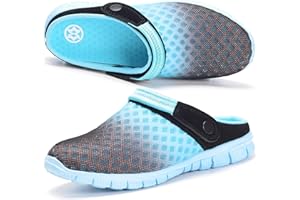 Hsyooes Mules Et Sabots Homme Femme Respirant Chaussures de Jardin Sandale à Enfiler Chaussons Pantoufles Été