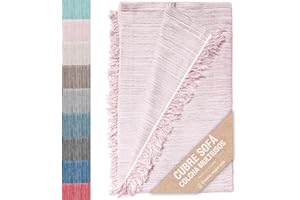 JARAPA HOME MADE WITH LOVE Colcha Multiusos; Plaid Sofa, Manta Foulard, Cubre Cama, Foulard para Sofas de Algodón y Otras Fibras Acabado de Calidad Fabricado en España (Rosa Jaspeado 08, 180x260cm)