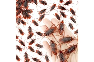 Fokroin 40Pcs réalistes Insectes en Plastique Falsiques cafards, Les Faux Insectes de cafard, Farce et Attrape Insectes en Plastique, pour Enfants et Adultes Décoration de fête