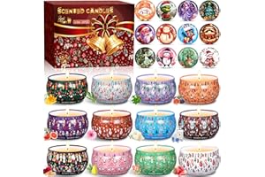 BBLTIFF Świeca zapachowa, 12 sztuk, zestaw świec zapachowych, prezent, świeczka dekoracyjna, naturalny wosk sojowy, świece zapachowe, Boże Narodzenie, urodziny, Walentynki