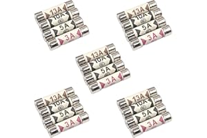 Nartel® 20 x Mixed Electrical Ceramic Household Domestic Mains Plug Top Fuses BS1362 Type (5pcs 3A, 5pcs 5A, 5pcs 10A, 5pcs 13A)