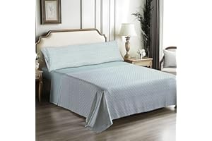 IN NICE Juego de Sabanas 3 Piezas 150x200 - Poliéster Microfibra - Sábana Bajera, Sábana Plana y 1 Funda de Almohada(Cama 150, OSORNO Verde)