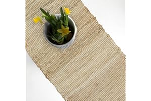 The Home Talk Hand Woven Table Runner | 13'' x 108'' Vintage Mats for Parties, Dining Table, Coasters | Decorative Runner | Jute Fibers | Eco-Friendly Accessory | Natural Boho Jute Store