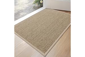 DEXI Dörrmatta Inomhus 60 x 90 cm, Halkfri, Beige | Polyestermaterial, smutsfångande, låg profil, lätt att rengöra, för entré, hall och veranda