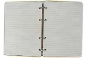 TIPOME 200 fogli a righe 7mm. formato A5 14x20cm - con 4 fori - Ricarica ricambio raccoglitore con 4 anelli A5