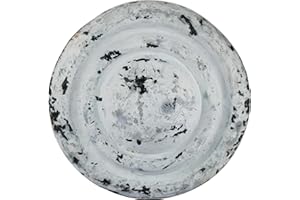 BIANCO SHABBY Pomello in Metallo Grigio Decapè per Mobili Shabby Chic - Stile Vintage Raffinato - Manopole per cassetti cucina guardaroba credenza camera da letto