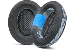 WC FreeZe QC35 — chłodzące żelowe nauszniki do słuchawek Bose QC35 i QC35ii (QuietComfort 35) i inne | Oddychająca tkanina sportowa, żel chłodzący, bardzo gruba i chłodniejsza na dłużej | Geo Grey
