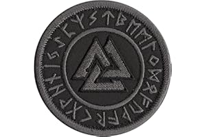 LEGEEON Black Valknut Wikinger Nordische ACU Subdued Runen Heiden Pagan Odin Gott Rune Morale Taktische Hook Patch