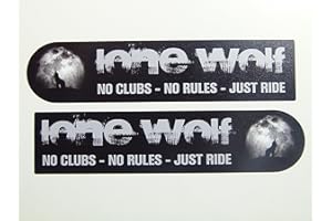 CUT-IT FOLIENTECHNIK & DESIGN MG340 / 2x Lone Wolf Aufkleber je 14,2x3,3cm NO Club Motorrad 1% Rider Biker Chopper Bobber Scrambler Retro