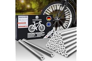 Weidebach® 36 o 72 riflettori per Raggi Bicicletta, riflettori Approvati StVZO per Raggi di Bicicletta, riflettori per Raggi di Bicicletta per la Massima visibilità nel Traffico