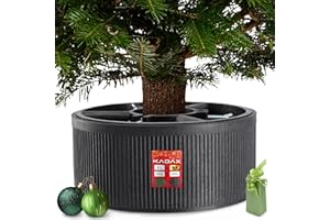 KADAX Soporte para árbol de Navidad, soporte para árbol de Navidad de plástico reciclado, soporte para un árbol de Navidad (altura del árbol de hasta 150 cm/grafito)