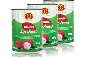Spring Happiness - 3er Pack Premium Litschis in 567 g Dose - Original Lychee Litchi traditionell eingelegt in Konserve