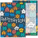 Fete D Anniversaire Invitations Minecraft Lot De Invitations Et Enveloppes Amazon Fr Cuisine Et Maison