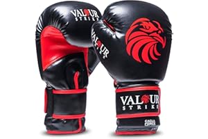 Valour Strike Boxing Gloves for Training & Sparring Gloves for Boxing, MMA, Muay Thai & Kickboxing – Lightweight, Padded & Durable Punching Gloves with Wrist Support for Men & Women