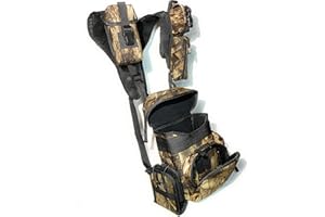 T.O.M HORIZONS Binoculars Harness Case Pack, Bino Pack with Rangefinder Compartment - Detachable Molle Compartments Camouflage for Hunting, Hiking and Birdwatching