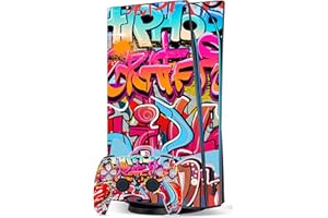 THE STICKER STUDIO LTD Graffiti Custom Vinyl Skins for Playstation 5, Wrap Decal Cover Stickers for Playstation 5 Digital edition Console Controller (Graffiti)