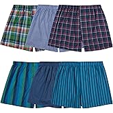 Fruit of The Loom Underwear Woven Boxer Multipack Men's Underwear (Pack of 5)