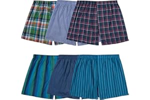 Fruit of the Loom Męskie bokserki z dzianiny, bez etykiet, luźny krój, odprowadzające wilgoć, wielopak, różne kolory, M