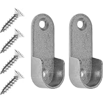 Supporti Per Appendiabiti (2 Pezzi), Per Tubi Ovali, Montaggio Stabile, Per Armadi, Bagno, Balcone