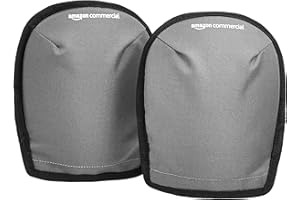 AmazonCommercial Abwaschbare Knieschoner, 20,3 cm, Grau, 1 Paar