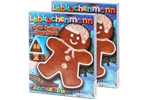 Pertzborn Lebkuchenmann zum Selberdekorieren – 2x 120g essbarer Weihnachtsdeko Spaß mit Nonpareilles – Lebkuchen perfekt als Weihnachten Deko oder Weihnachtsbaumschmuck – Aus Roggen- & Weizenmehl
