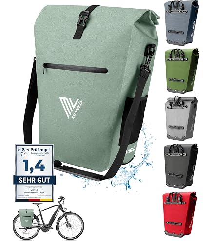 Road Master Roll-It Luminum Bike Bag – Reflective Rear Pack With Roll Closure & Rain Cover