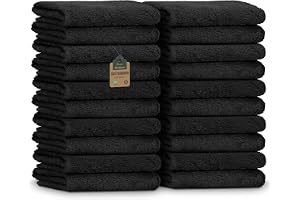 NatureMark – Gästhanddukar, 20-pack (30x50 cm), 100% bomull, OEKO-TEX certifierad, mjuka, absorberande och lättskötta – För b