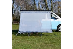 yourGEAR Camping Bus Sun + Rain Blocker 2.4 x 2 m - Versatile Front Wall for Awning, Protects Against Sun, Rain, Wind - UV 50+ Protection