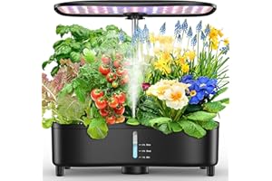 QUIRLIG Sistema de Cultivo Hidroponico 15 Huecos, Huerto Urbano Inteligente para Hierbas y Lechuga, Tecnología Aeropónica para un Crecimiento 3 Veces Más Rápido, Luz LED de Espectro Completo Integrada