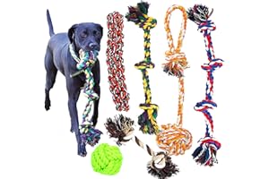 Youngever 6er Pack Hundeseilspielzeug Set für Welpe Hunde, Welpen Kauspielzeug Zahnen Spielzeug Hund Seil Kauspielzeug für mittlere bis große Hunde