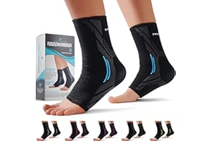 KINETIC EVOLUTION elastische Fußbandage für Damen und Herren. Ideal für Sportarten wie Tennis und Laufen. Verstellbar, bequem und strapazierfähig, links und rechts verwendbar. (M, Blau)