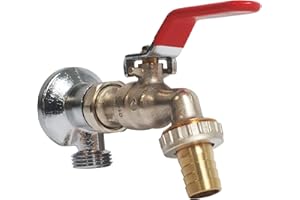 SOMATHERM FOR YOU, Kit Robinet d'arrosage orientable en Laiton chromé avec Applique Murale sans écrou, entrée mâle 15/21, Sortie 20/27, Installation Rapide et étanchéité assurée