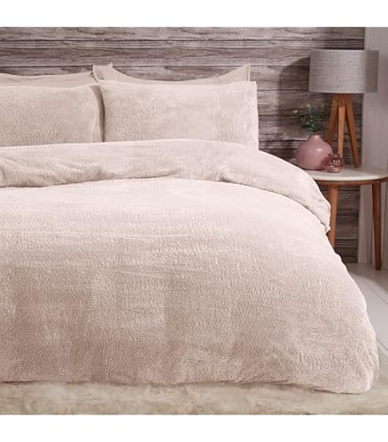 Sleepdown Parure De Lit Avec Housse De Couette Et Taies D'oreiller En Polaire Chaude Et Douce Bleu Marine Super King Size (220 X 260 Cm