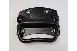 FABLON 4" Black Iron Chest Handles (x2) Lifting Handle Vintage Trunk Blanket Box