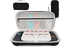 XINGFUDAO Carrying Case Suitable for Nintendo Switch 2 (2025), Switch 2 Case with Accessories Pouch, Switch 2 Console Travel Bag, Black